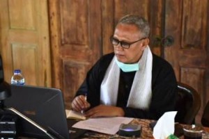 Bupati Kuningan saat melakukan perbincangan secaravirtual dengan Duber RI di Jepang.